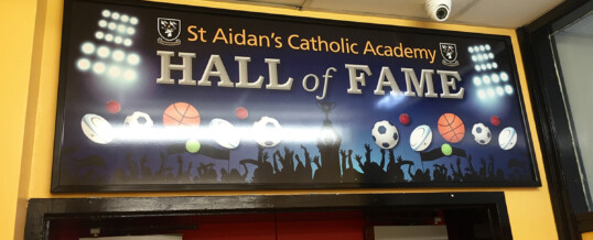 St Aidan’s Hall of Fame Sign